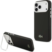 Lacoste Iconic Petit Pique Camera Stand MagSafe kryt iPhone 17 Pro Max čierny - Puzdra
