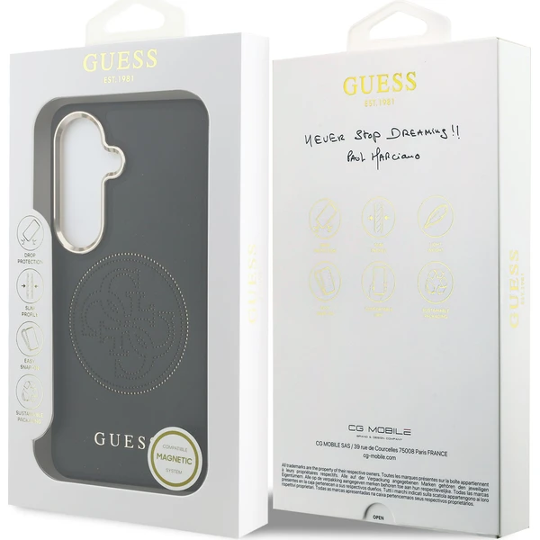 Guess PU Perforated 4G Logo Magnetic kryt Samsung Galaxy S26 čierny - Puzdra - Obrázok e598c88df83144c7b55e6f93ad2c7b0a