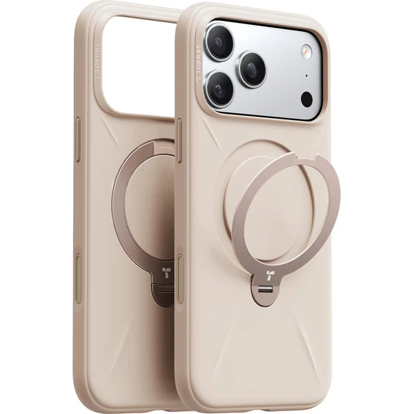 Torras Ostand Q3 Silikónový MagSafe kryt iPhone 17 Pro Max desert gold - Puzdra - Hlavný obrázok