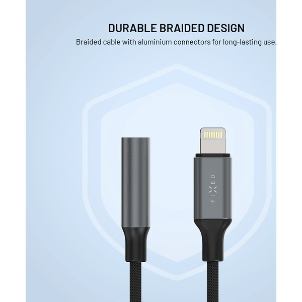 FIXED Link hliníková redukce Lightning na 3,5mm jack, vesmírně šedá - Káble a redukcie - Obrázok e5abb14c64474dc6b0b549b8f90fb056