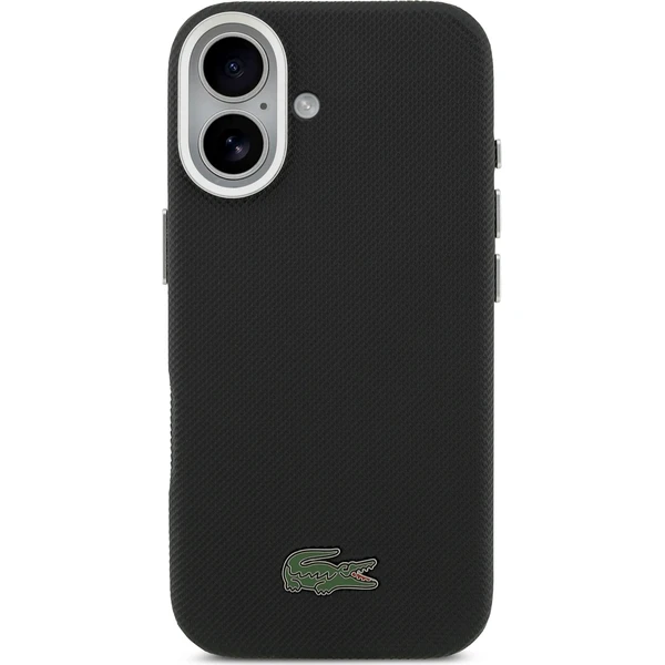 Lacoste PVC Iconic Petit Pique Metal Logo MagSafe kryt iPhone 17 čierny - Puzdra - Obrázok e5c604b2e8ef49aa969954fe1d078ce3