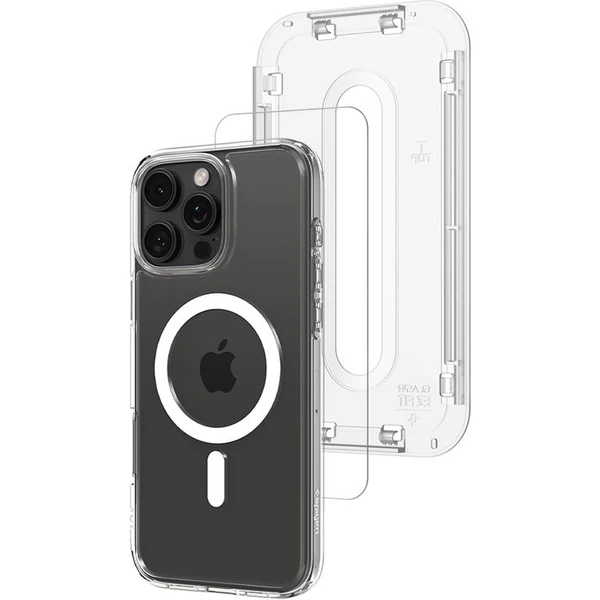 Spigen Ultra Hybrid MagSafe kryt + Glass TR EZ Fit Pack sklo iPhone 16 Pro Max white/clear - Puzdra - Obrázok e5f78bb0903f436b84f5e8d1b9220b34