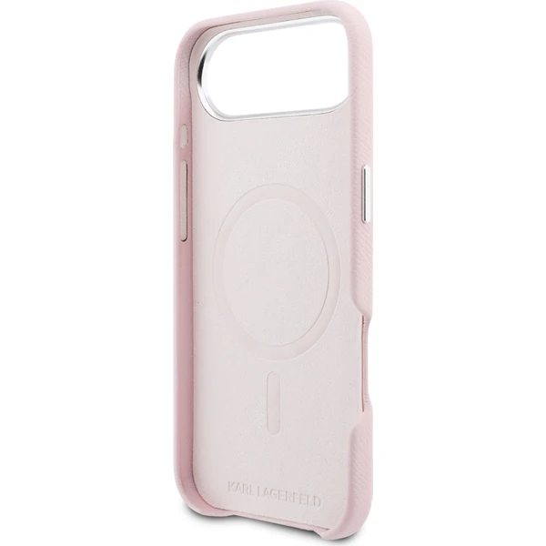 Karl Lagerfeld PU Karl a Choupette Heads Pins MagSafe kryt iPhone Air ružový - Puzdra - Obrázok e61012df2c024aaa93147436b0f86e7c