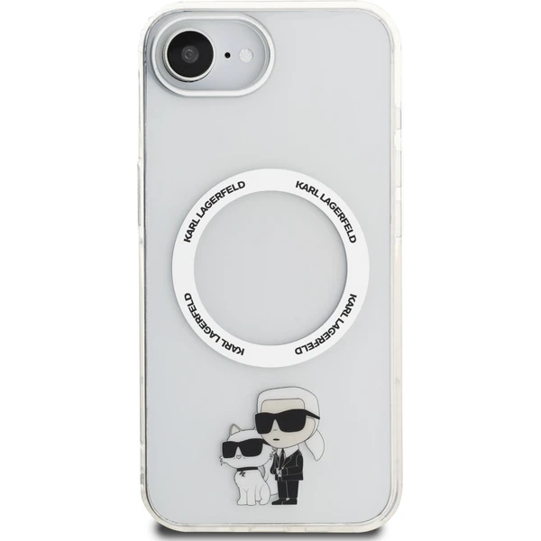 Karl Lagerfeld IML Karl a Choupette MagSafe kryt iPhone 17e/16e priehľadný - Puzdra - Obrázok e63410cb765e4841a982e5bfdf09e473