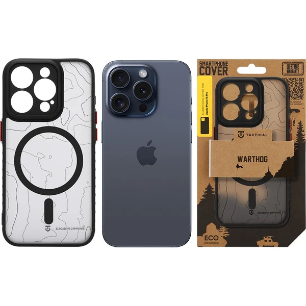 Tactical MagForce Warthog Kryt pre Apple iPhone 15 Pro Asphalt - Puzdra - Obrázok e648e30156a940d989e355178b9a8086