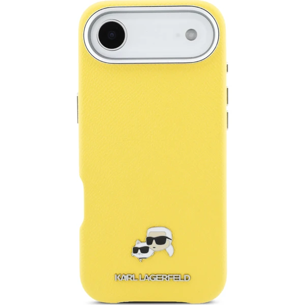 Karl Lagerfeld PU Karl and Choupette Hlavy Kolíky MagSafe kryt iPhone Air žltý - Puzdra - Obrázok e655b362d31d43eea3666d148c1f533b