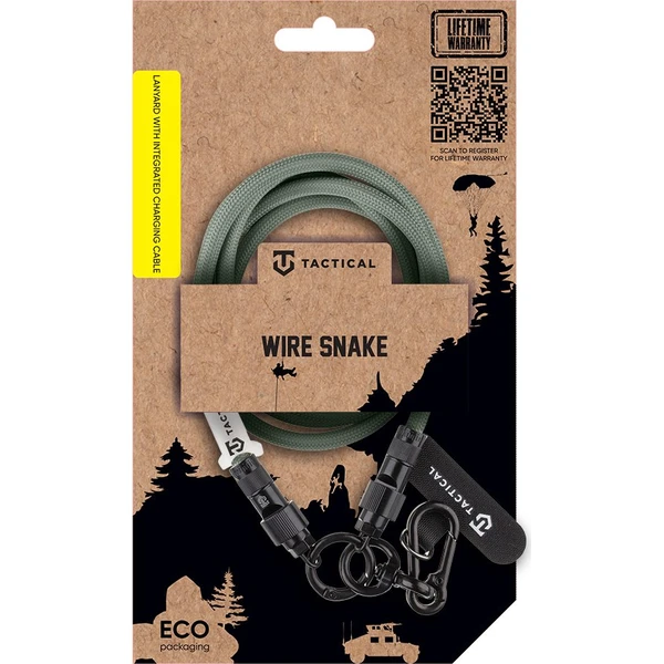 Tactical Wire Snake popruh s nabíjacím káblom USB-C 1,2m Green - Popruhy a crossbody - Obrázok e6713dbff58b49f0826b00c4fbe084fe