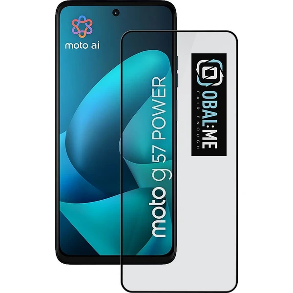 OBAL:ME 5D tvrdené sklo Motorola G57 Power čierne - Ochranné fólie a sklo - Hlavný obrázok