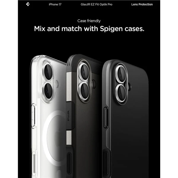 Spigen Glass TR EZ Fit Optik Pro skla iPhone 17 silver (2 ks) - Ochranné fólie a sklo - Obrázok e698c93e512b408286af9cef7aa35b4f