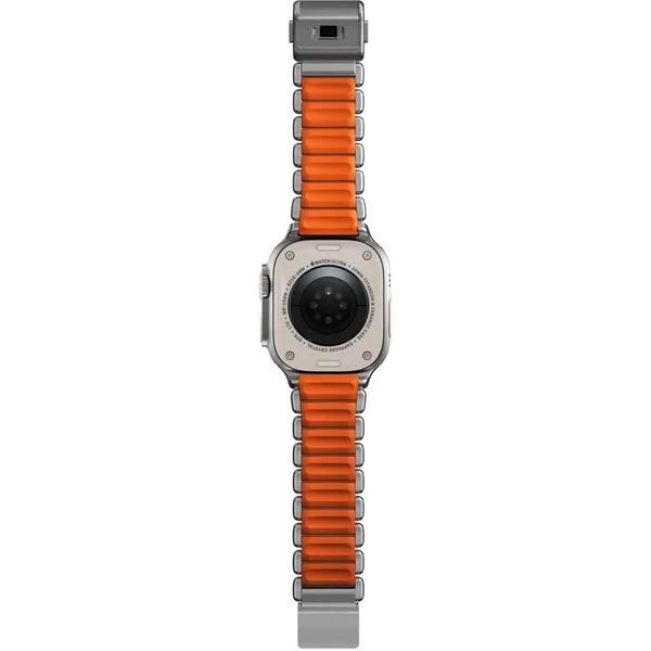 Nomad Stratos Band FKM remienok Apple Watch 45/46/49mm Natural Titanium/Ultra Orange - Remienky - Obrázok e69b25d6ad8646b89ac1c8a1bb575d43