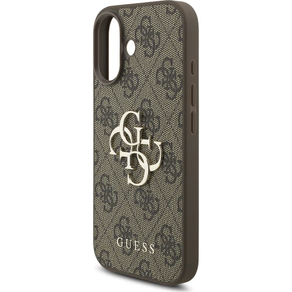 Guess PU 4G Metal Logo Strap kryt iPhone 17 hnedý - Puzdra - Obrázok e6a4408739e54f02a34ba0ba2b115b98