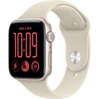 Apple Watch SE 3 (2026) Cellular 44mm Hvězdně bílý hliník s pískovým sportovním řemínkem M/L - Inteligentné hodinky