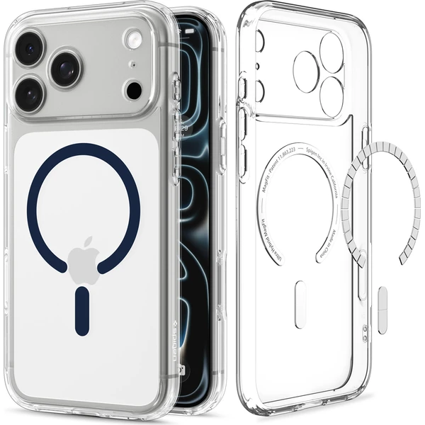 Spigen Ultra Hybrid MagSafe kryt na iPhone 18 Pro Max/17 Pro Max číry tmavě modrý - Puzdra - Hlavný obrázok