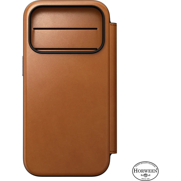 Nomad Modern Leather Folio (Horween) MagSafe kožené puzdro iPhone 18 Pro Saddle - Puzdra - Obrázok e6ceb10d4b2f4b489bce20a3298861f3