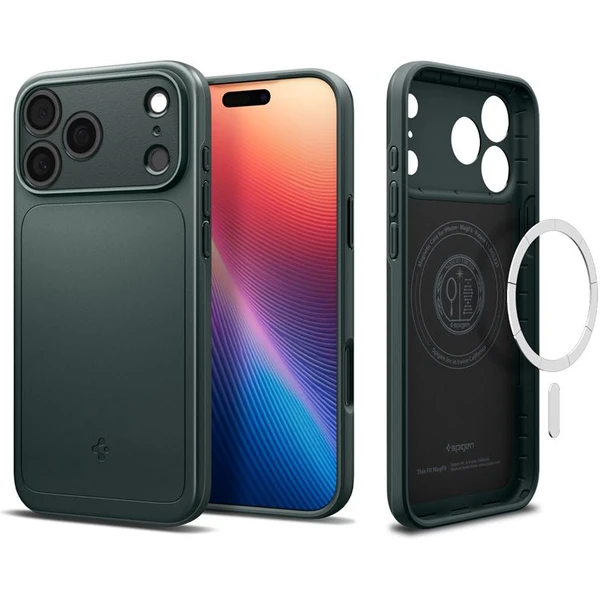 Spigen Thin Fit MagSafe kryt iPhone 17 Pro abyss green - Puzdra - Hlavný obrázok