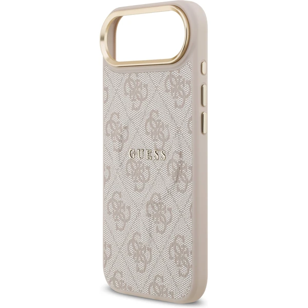 Guess PU Leather 4G Gold Frame MagSafe kryt iPhone Air ružový - Puzdra - Obrázok e6f8e6b6136a4b3198c42370ad0bc224