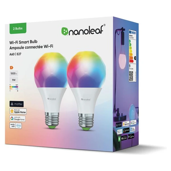 Nanoleaf Matter Wi-Fi A19 Smart E27 Bulb múdra žiarovka 2 Pack - Žiarovky - Obrázok e71119b4395741228c441203e558d3ec