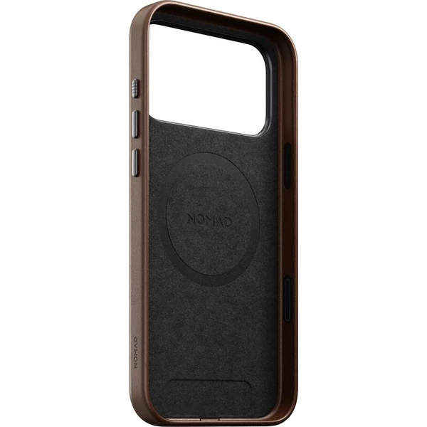 Nomad Traditional Leather Case MagSafe kožený kryt iPhone 17 Pro Max Brown - Puzdra - Obrázok e72e44aded284c87975202e567a6e4dd