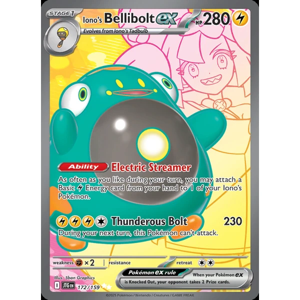 Iono's Bellibolt ex (JTG 172) - Journey Together - Kusové karty - Hlavný obrázok