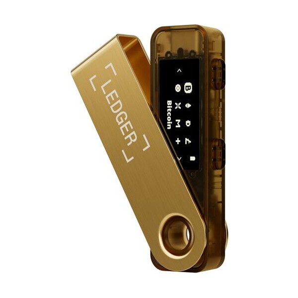 Ledger Nano S Plus krypto peňaženka (Android/MacOS/Windows/Linux) zlatá