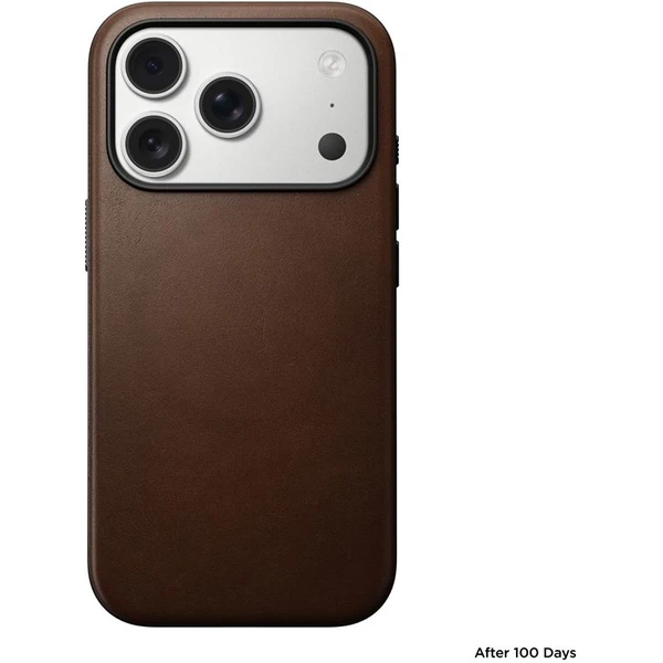 Nomad Modern Leather Case MagSafe kožený kryt iPhone 17 Pro Brown - Puzdra - Obrázok e76dd91b258945988ff31c884df44b05