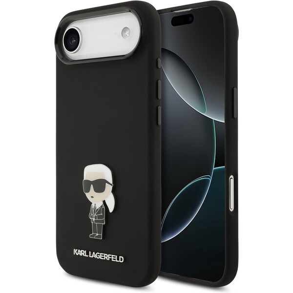 E-shop Karl Lagerfeld Liquid Silicone Metal Ikonik kryt iPhone Air čierny