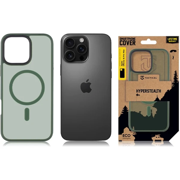 Tactical MagForce Hyperstealth Kryt pre iPhone 16 Pro Max Forest Green - Puzdra - Obrázok e7a143755df64f09947fa997971d076f