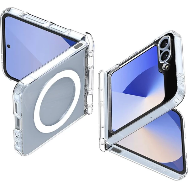 Spigen Ultra Hybrid Pre MagSafe kryt Samsung Galaxy Z Flip7 FE/Flip6 číry/biely - Puzdra - Obrázok e7bc26f88e734cb7af4b2b48383e9bc9