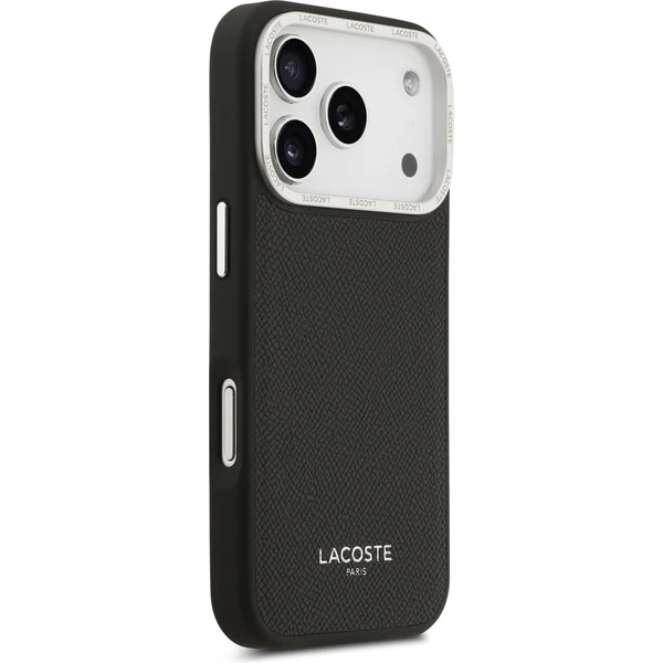 Lacoste PU Leather Champs Elysees MagSafe kryt iPhone 17 Pro čierny - Puzdra - Obrázok e7c7ad3e28574e548dbc48386cd21b91