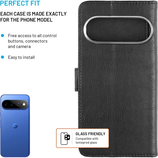 Knižné puzdro FIXED Opus pre Google Pixel 11, čierne - Puzdra - Obrázok e7e718e3e9b648f7a8628306e47c2871