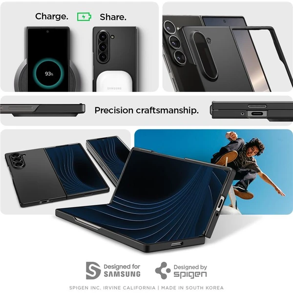 Spigen Air Skin kryt Samsung Galaxy Z Fold6 čierny - Puzdra - Obrázok e80cd21bdd9449a9bf214ab0b8a135a6