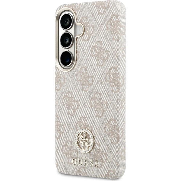 Guess PU koža 4G Strass Logo zlatý rám magnetický kryt Samsung Galaxy S26 ružový - Puzdra - Obrázok e8570a66a57e4a53998cf535e5ba5c7d
