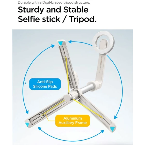 Spigen MagSafe Tripod Selfie Stick, dune beige - Držiaky - Obrázok e871cbdbcb4e4af88c9c554b75bce662