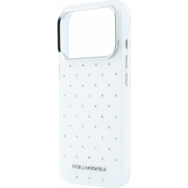Karl Lagerfeld IML Rhinestones Allover Magsafe Zadný kryt pre iPhone 18 Pro Max White - Puzdra - Obrázok e898a06ee4f0426abc261ce0ac5b77ed