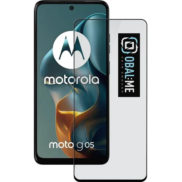 OBAL:ME 5D tvrdené sklo Motorola G05/E15 čierne - Ochranné fólie a sklo - Hlavný obrázok