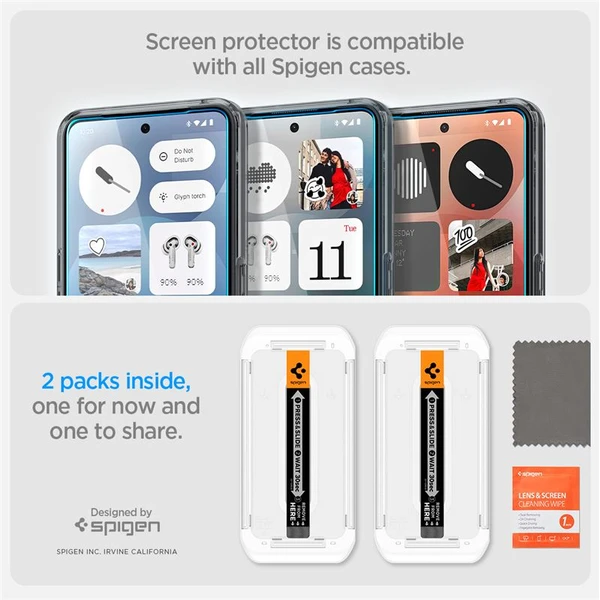 Spigen Glass tR EZ Fit HD tvrdené sklo Nothing Phone (3a)/(3a) Pro číre - Ochranné fólie a sklo - Obrázok e8cb07814fa348018711c472d9e31b7b