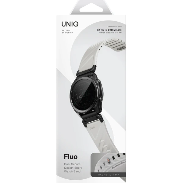 UNIQ Fluo Magnetický remienok pre Garmin (Quick Release/QuickFit 22 mm) Mist Grey - Remienky - Obrázok e8daabb9a29c448783c213ffb2d00b2f