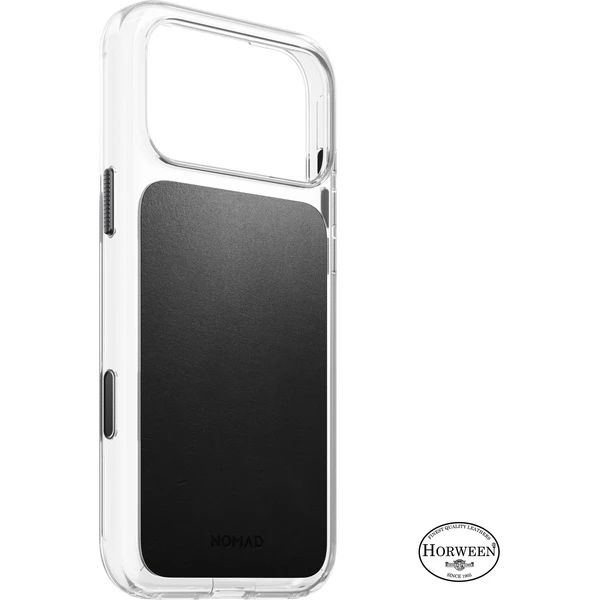 Nomad Clear Leather (Horween) MagSafe kryt iPhone 18 Pro Max Black - Puzdra - Hlavný obrázok