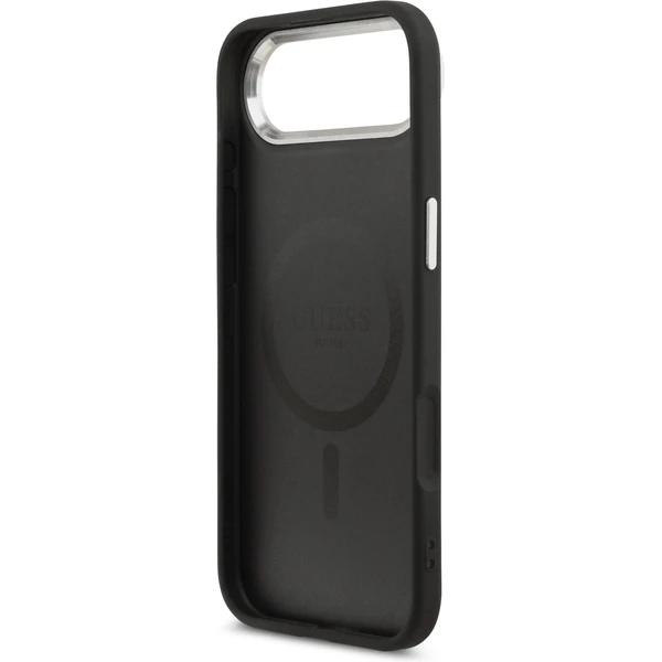 Guess PU Leather Triangle Logo MagSafe kryt iPhone Air čierny - Puzdra - Obrázok e90239debfd747c59746419a905aa8a3