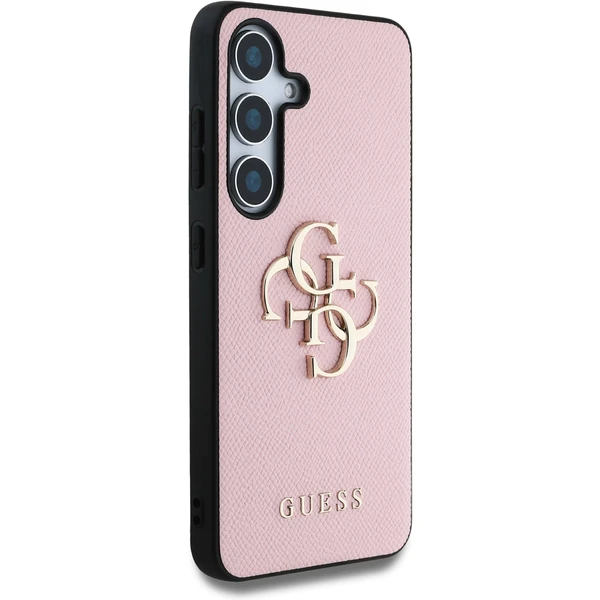Guess PU Grained 4G Metal Logo kryt Samsung Galaxy S25 ružový - Puzdra - Obrázok e928c0aed724474b99d934b5b67bd32e