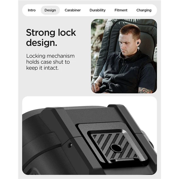 Spigen Lock Fit odolné púzdro Google Pixel Buds 2a matne čierne - Puzdra - Obrázok e9aae98164a34dcdb370878977452be2