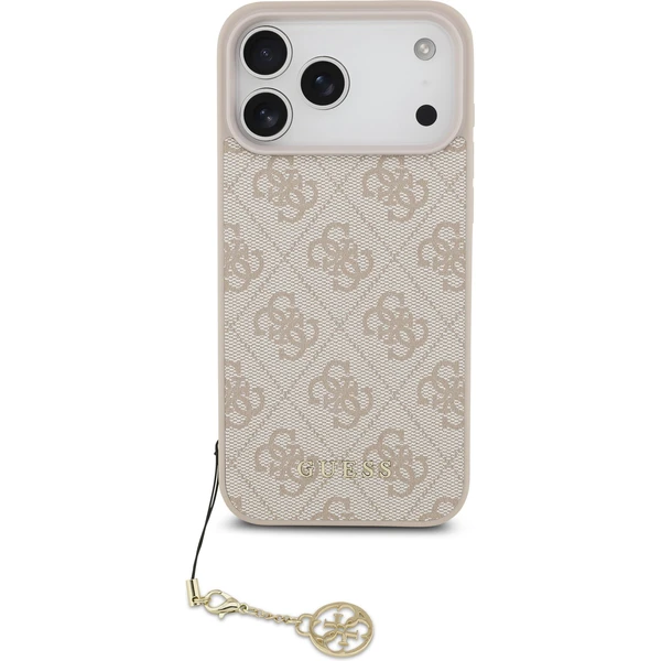 Guess 4G Charm kryt iPhone 17 Pro Max ružový - Puzdra - Obrázok e9b051e6a58d415588f2dc9baac74b7d