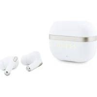 Guess Gold Line Glossy Finish TWS bezdrôtové slúchadlá biele - Slúchadlá
