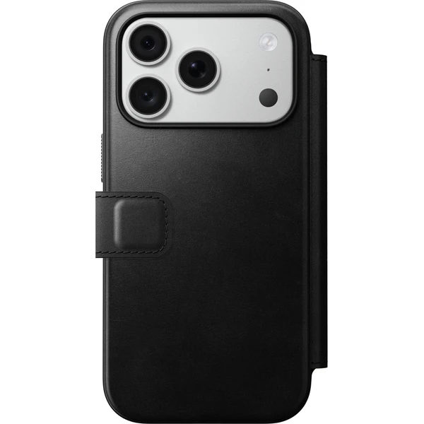 Nomad Modern Leather Folio (Horween) MagSafe kožené puzdro iPhone 17 Pro/18 Pro Black - Puzdra - Obrázok e9dc17b60aff45d59dc9943a7114d534