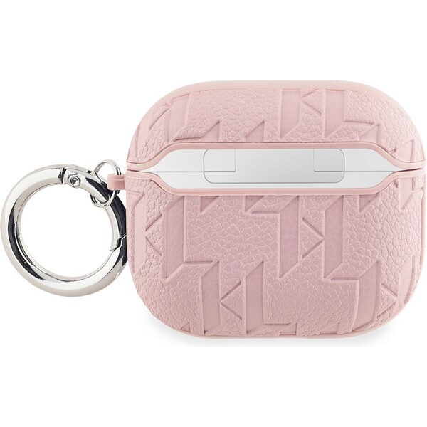 Karl Lagerfeld PU Embossed Karl Head puzdro AirPods 3 ružové