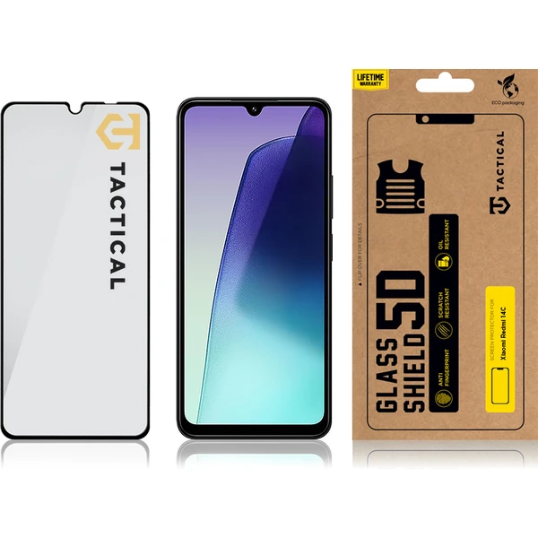 Tactical Glass Shield 5D sklo pre Xiaomi Redmi 14C 4G/Poco C75 čierne - Ochranné fólie a sklo - Obrázok ea342bbf13a447d2b4bbc0c08f5e40b3