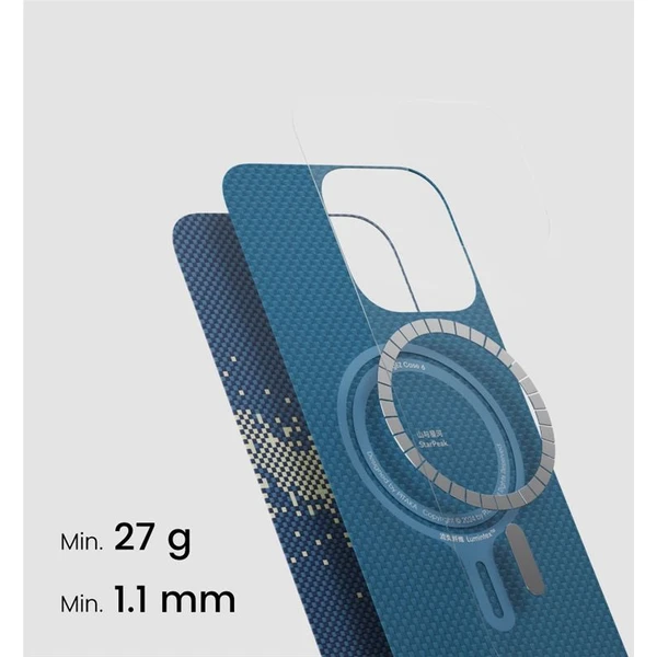 Pitaka StarPeak Luminous Case svietiaci kryt iPhone 16 Pro Max Milky way galaxy - Puzdra - Obrázok ea4dc10f08c54b3b83fda8fd189952b9