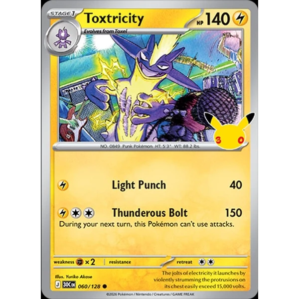 Toxtricity (30C 060) - 30th Celebration [Holo] - Kusové karty - Hlavný obrázok