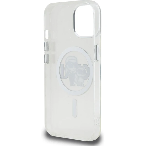 Karl Lagerfeld IML Glitter Karl and Choupette Sketch MagSafe kryt iPhone 15 číry - Puzdra - Obrázok ea588353ff164fef8b3b60262d83f93c