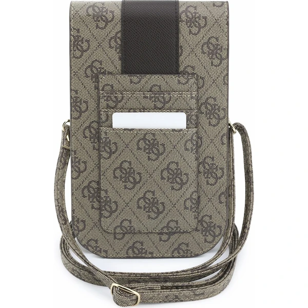 Guess PU 4G Stripe Metal Logo taška na telefon hnědá - Puzdra - Obrázok ea6ae011ced64b439099df2ee0258d71